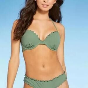 Shade & Shore Ruffle Bikini Top 38D